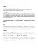 Los principios pedagógicos como un recurso para orientar la enseñanza.