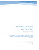 EL LENGUAJE DE LA MATEMATICAS