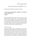 Demanda riesgos de trabajo