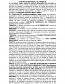 CONTRATO INDIVIDUAL DE TRABAJO