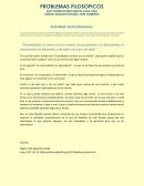 ﻿Problemas filosoficos. Actividad: contradicciones