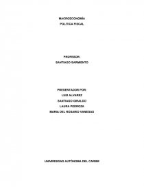 POLITICA FISCAL - MACROECONOMÍA. Página 1