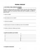 Prueba de Lenguaje 2do basico