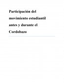 Participación del movimiento estudiantil antes y durante el Cordobazo