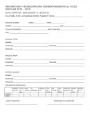 INSCRIPCIÓN Y REINSCRIPCIÓN CORRESPONDIENTE AL CICLO ESCOLAR 2018 – 2019