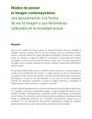 Modos de pensar la imagen contemporánea: