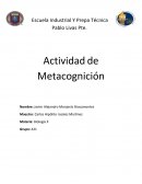 Actividad de Metacognición - Biología