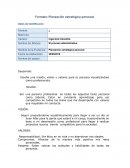 Formato: Planeación estratégica personal.
