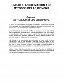 UNIDAD 3. APROXIMACIÓN A LOs MÉTODOS DE LAS CIENCIAS
