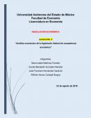 Análisis económico de la legislación federal de competencia económica