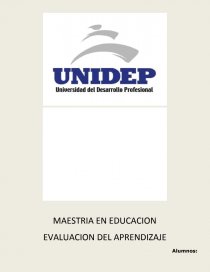 EVALUACION DEL APRENDIZAJE. Página 1