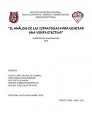 EL ANÁLISIS DE LAS ESTRATEGIAS PARA GENERAR UNA VENTA EFECTIVA