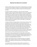 Resumen noticia de un secuestro