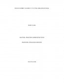 ENSAYO SOBRE VALORES Y CULTURA ORGANIZACIONAL