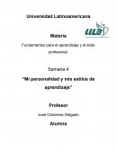 Mi personalidad y mis estilos de aprendizaje.