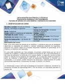 Formato de syllabus de curso Estática y resistencia de materiales