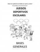 BASES GENERALES PARA LOS JUEGOS DEPORTIVOS