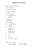 EJERCICIOS DE MATEMÁTICA I