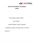 Título del trabajo: Análisis Filosofico