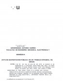 Acta de sustentacion pública de un trabajo integral de grado