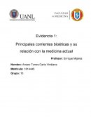 Principales corrientes bioéticas y su relación con la medicina actual