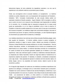 INFLUENCIA DEL ESCEPTICISMO EN LAS ESCUELAS MÉDICAS DE LA ANTIGUA GRECIA: LA ESCUELA MÉDICA METÓDICA Y LA EMPÍRICA. Página 11