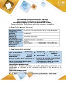 Guía de actividades y rúbrica de evaluación