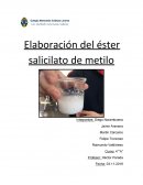 La hi Elaboración del éster salicilato de metilo