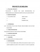 EVALUACION Y MEJORA DEL CLIMA ORGANIZACIONAL EN TRABAJADORES QUE LABORAN EN CENTRO DE SALUD CIUDAD SATÉLITE