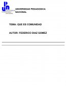 TEMA: QUE ES COMUNIDAD