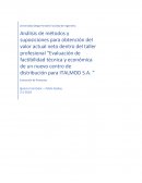 Analisis de la evaluacion de proyectos para ITALMOD SA