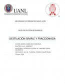 DESTILACIÓN SIMPLE Y FRACCIONADA