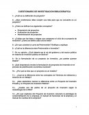CUESTIONARIO DE INVESTIGACION BIBLIOGRAFICA