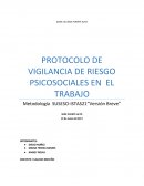 PROTOCOLO DE VIGILANCIA DE RIESGO PSICOSOCIALES EN EL TRABAJO