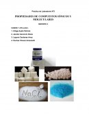 Práctica de Laboratorio Nº3 PROPIEDADES DE COMPUESTOS IÓNICOS Y MOLECULARES