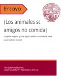 Los animales son amigos no comida