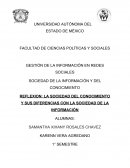 REFLEXION: LA SOCIEDAD DEL CONOCIMIENTO Y SUS DIFERENCIAS CON LA SOCIEDAD DE LA INFORMACIÓN