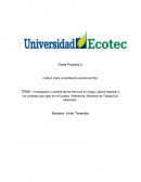 Investigación y análisis de las reformas al Código Laboral respecto a los contratos que rigen en el Ecuador. Referencia: Ministerio de Trabajo/Ley laboral/etc.