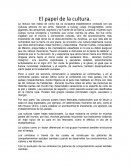 Papel de la cultura