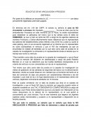 SOLICITUD DE NO VILCULACION A PROCESO