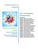 Antecedentes del turismo internacional