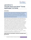 El poder divino para Servir” “Dones Espirituales (1ra Parte)