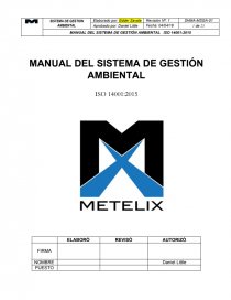 MANUAL AMBIENTAL ISO 14001. Página 1
