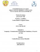 Lenguaje y Comunicación, Participación Ciudadana y Proyecto de Vida