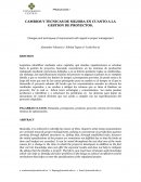 CAMBIOS Y TECNICAS DE MEJORA EN CUANTO A LA GESTION DE PROYECTOS.