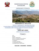 MEJORAMIENTO Y AMPLIACION DEL SISTEMA DE AGUA POTABLE E INSTALACION DE SERVICIOS BASICOS EN CENTROS POBLADOS DE MARAMARA, SIMPE Y HUACCAN, DISTRITO DE HUACCANA-CHINCHEROS- APURIMAC