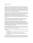 Sociologia. ANALISIS DE LA LECTURA