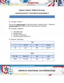 Learning activity 2 / Actividad de aprendizaje 2