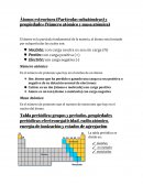 Átomo: estructura (Partículas subatómicas) y propiedades (Número atómico y masa atómica)