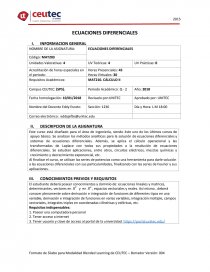 ECUACIONES DIFERENCIALES. Página 1